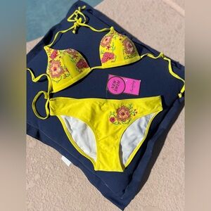 Yellow Floral Bikini Set